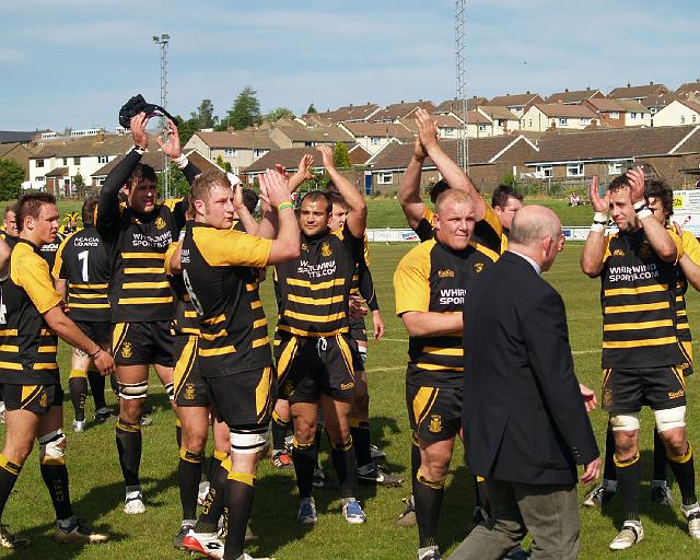 The Cornwall players salute the travelling army of fans.jpg - The Cornwall players salute the travelling army of fans. Photo by John Beach.